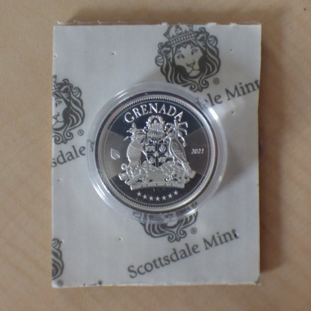 Caraïbes Orientales 2$ 2021 Grenada en argent 99.9% 1 oz
