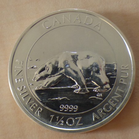 Canada 8$ Ours Polaire 2013 en argent 99.99% 1.5 oz