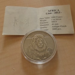 Gabon 1000 CFA Lion 2013...