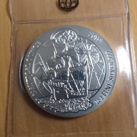 Rwanda 50 Amafaranga 2019 Nautical Victoria argent 99.9% 1 oz