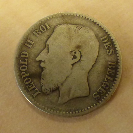 Belgique 1 franc 1869 Leopold II argent 83.5% (5 g)