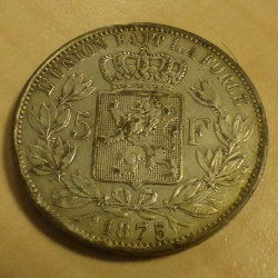 Belgique 5 francs 1875...