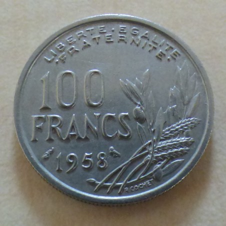 France 100 francs 1958 Chouette Cochet SUP