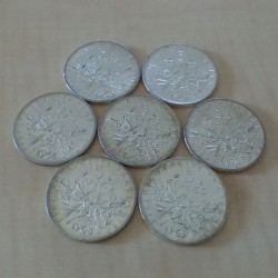 Lot of 7 coins France 5...