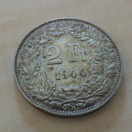 Suisse 2 francs 1944-B argent 83.5% (10 g)