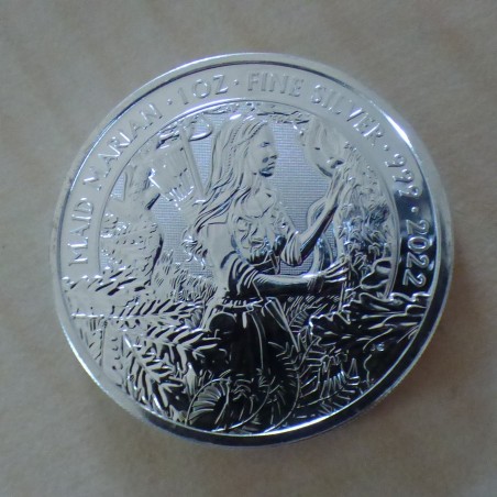 UK 2£ Mythes & Légendes Maid Marian 2022 argent 99.9% 1 oz