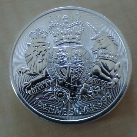 UK 2£ Arms 2019 silver 99.9% 1 oz