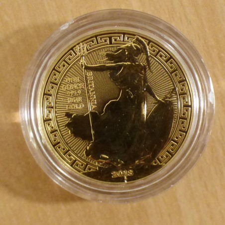UK 100£ Britannia 2018 Oriental Border en or 99.9% 1 oz
