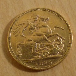UK souverain 1892 en or...