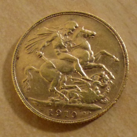 UK souverain 1910 en or 91.7% (7.99g)