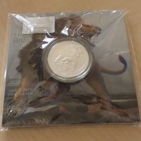 Afrique du Sud 5 rand Big Five Lion 2025 argent 99.9% 1 oz