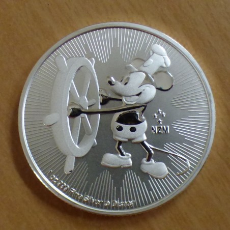 Niue 2$ Steamboat Willie Mickey 2017 argent 99.9% 1 oz
