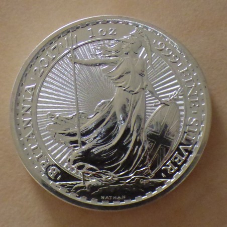 UK 2£ Britannia 2017 en argent 99.9% 1 oz
