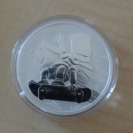 Tuvalu 1$ 2020 Bart Simpson argent 99.9% 1 oz