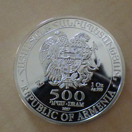Armenie 500 DRAM 2017 Arche de Noe argent 99.9% 1 oz