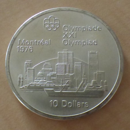 Canada 10$ 1973 JO Montreal 1976 Montreal Skyline SPL en argent 92.5% (48.6 g)