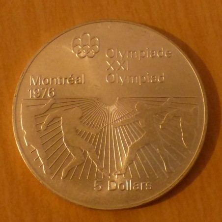 Canada 5$ 1976 JO Montreal 1976 Escrime en argent 92.5% (24.3 g)
