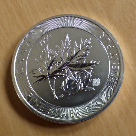 Canada 8$ Multi Leaf 2017 en argent 99.99% 1.5 oz