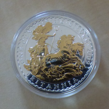 UK 2£ Britannia 2009 gilded silver 95.8% 1 oz