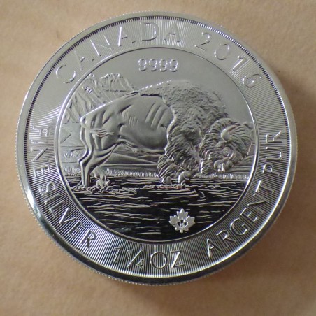 Canada 8$ Bison Buffalo 2016 silver 99.99% 1.25 oz