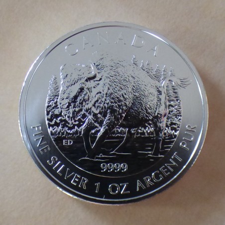 Canada 5$ Vie Sauvage Bison 2013 en argent 99.99% 1 oz