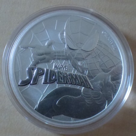 Tuvalu 1$ 2017 MARVEL Spiderman argent 99.99% 1 oz