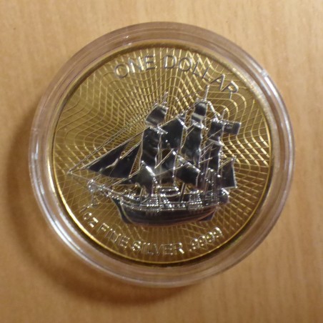 Iles Cook 1$ 2016 Bounty Reverse doré argent 99.9% 1 oz
