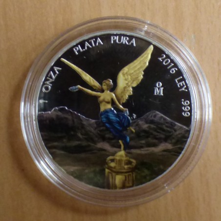 Mexico Libertad 2016 1 oz silver 99.9% PROOF colored
