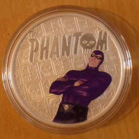 Tuvalu 1$ 2022 Phantom colored silver 99.99% 1 oz