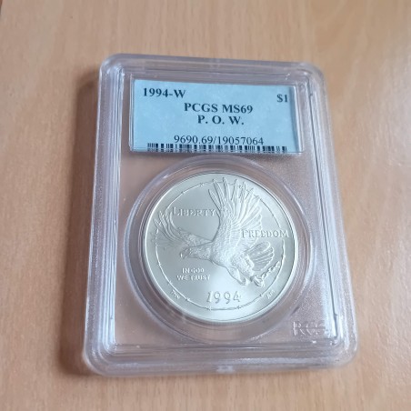 US 1$ 1994-W P.O.W Commemorative MS69 silver 90% (26.73 g)
