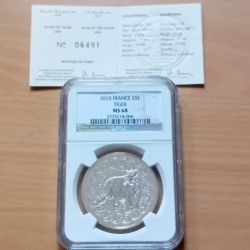 France 5 euros 2010 Lunar...