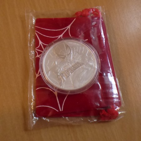 Tuvalu 1$ 2017 MARVEL Spiderman silver 99.99% 1 oz+ Web Bag