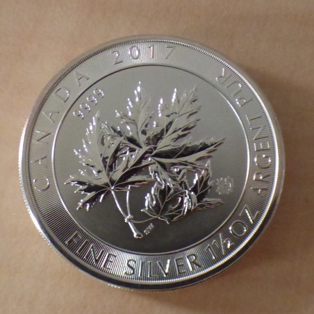 Canada 8$ Multi Leaf 2017 en argent 99.99% 1.5 oz