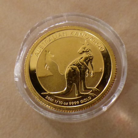 Australie 15$ Kangourou 2016 en or 99.9% 1/10 oz