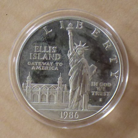US 1$ Liberty 1986-S Liberty Ellis Island PROOF argent 90% (26.7 g)