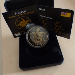 Niue 2$ Tortue 2016 doré...