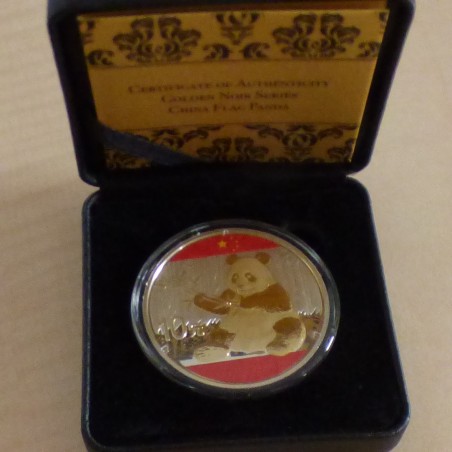 Chine 10 yuan Panda 2017 coloré Golden Noir argent 99.9% 30 g