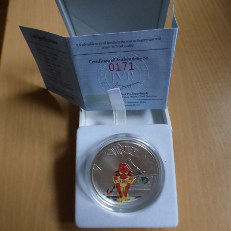 Iles COOK 5$ 2011 Shere Khan coloré PROOF argent 99.9% 1 oz