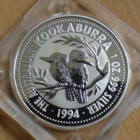 Australie 1$ Kookaburra 1994 argent 99.9% 1 oz sous capsule originelle