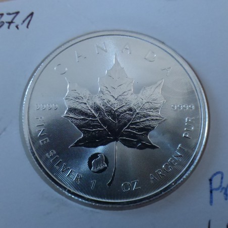 Canada 5$ Maple Leaf 2024 privy Ours Polaire argent 99.99% 1 oz