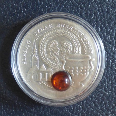 Niue 1$ 2009 Amber Route "Elbag" antique finish silver 92.5% (28.3 g)