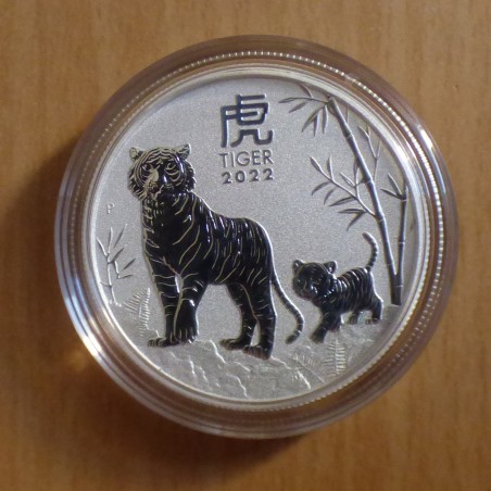 Australie 50 cents Année du Tigre 2022 argent 99.9% 1/2 oz Lunar III