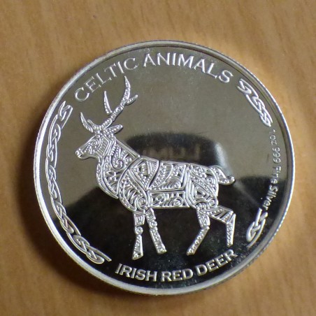 Tchad 500 CFA Celtic Animals Irish Red Deer 2019 silver 99.9% 1 oz