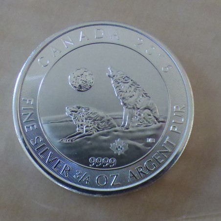 Canada 2$ Loup 2016 en argent 99.99% 0.75 oz