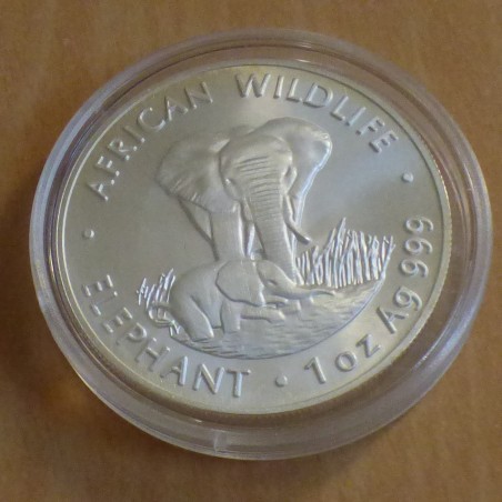 Zambie 5000 Kwacha 1999 Elephant argent 99.9% 1 oz