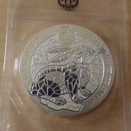 Rwanda 50 Amafaranga Lunar Lapin 2023 argent 99.9% 1 oz