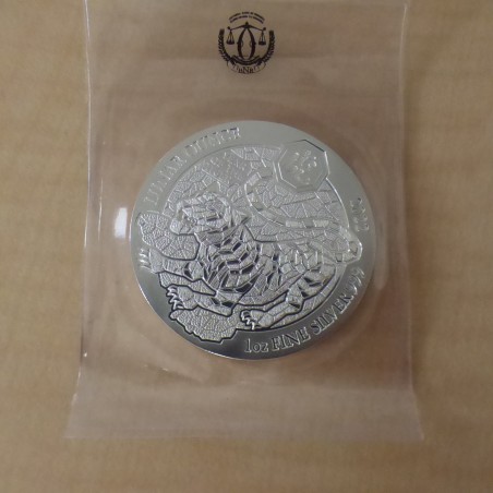 Rwanda 50 Amafaranga Lunar Tiger 2022 silver 99.9% 1 oz