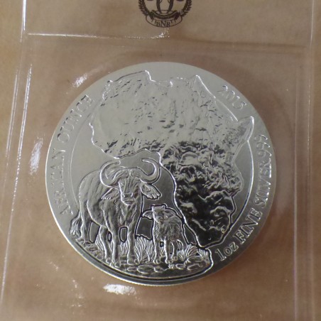 Rwanda 50 Amafaranga 2015 Buffalo silver 99.9% 1 oz