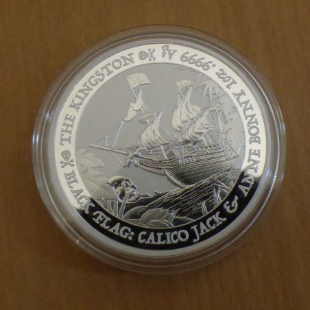 Tuvalu 1$ 2024 Kingston Black Flag argent 99.9% 1 oz