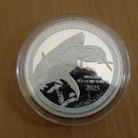 Congo 20 CFA Megalodon 2025 argent 99.9% 1 oz